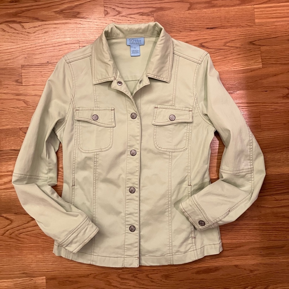 Women’s Sigrid Olsen Light Green Jacket Size Small
